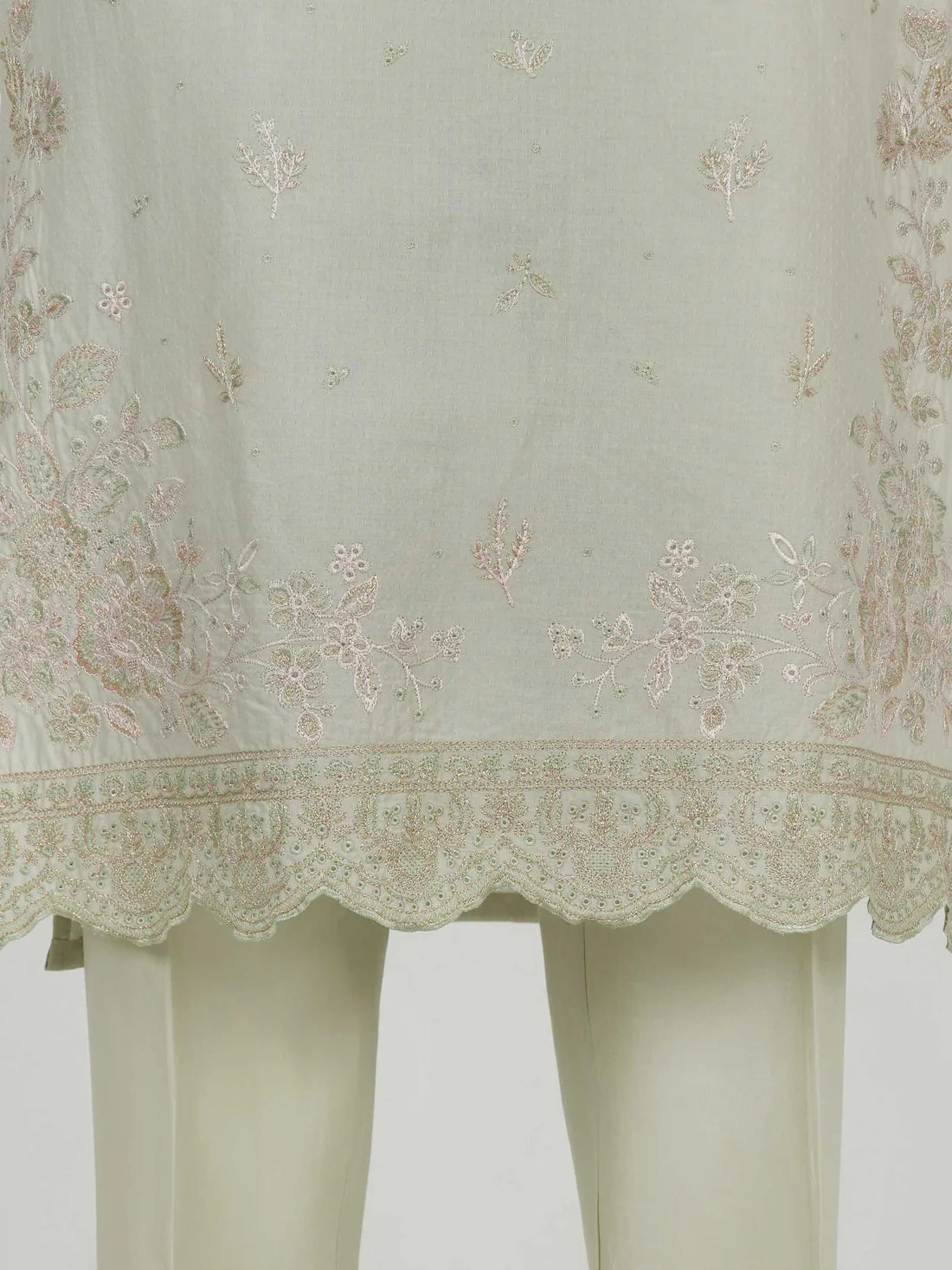 3 Piece Dobby Suit- Embroidered (Pret)